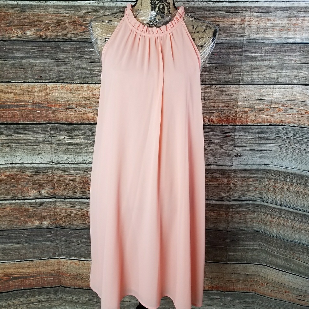 Light peach colored swing dress